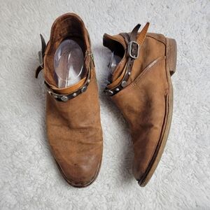 AS 98 Airstep Felix Booties Women's 42 / 10.5-11 Brown Leather Belted Shoes